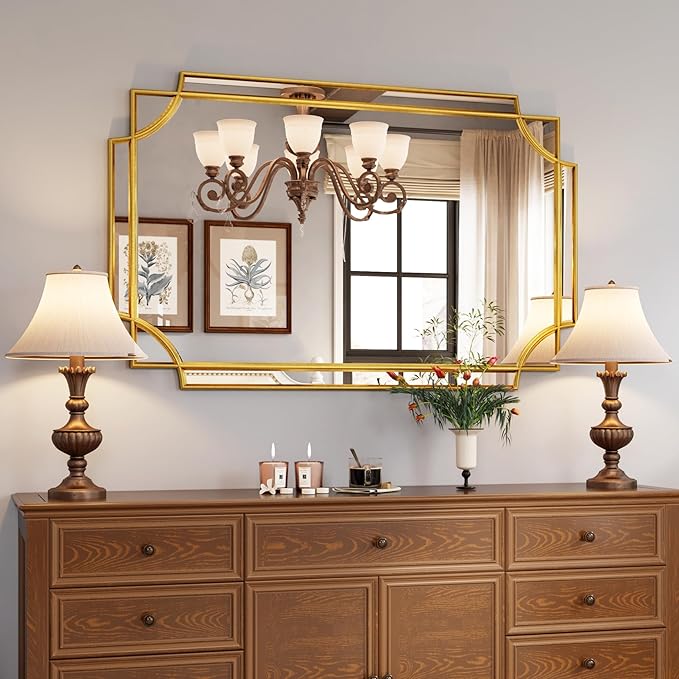 Kelly Miller Large Gold Mirror for Wall by KellyMiller