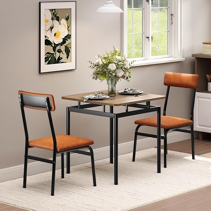 IDEALHOUSE 3 Piece Dining Room Table Set, Kitchen Table Set - Image 8