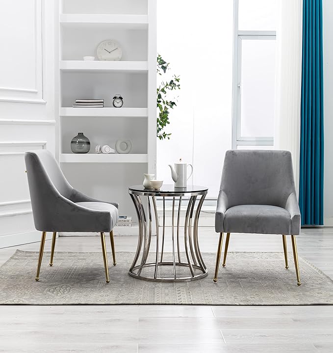 Velvet Dining Chairs, Furniture Collection Modern Contemporary Upholstered - Image 5