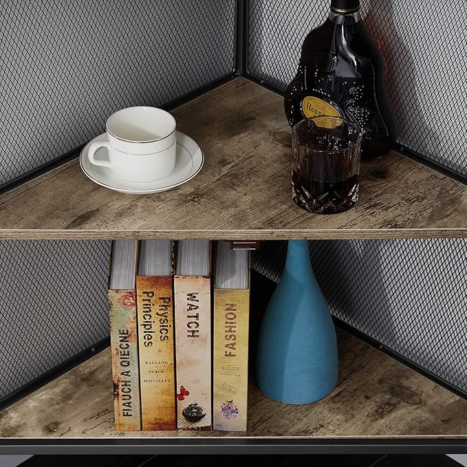 VECELO Corner Cabinet/Table, 3-Tier Shelves - Image 6