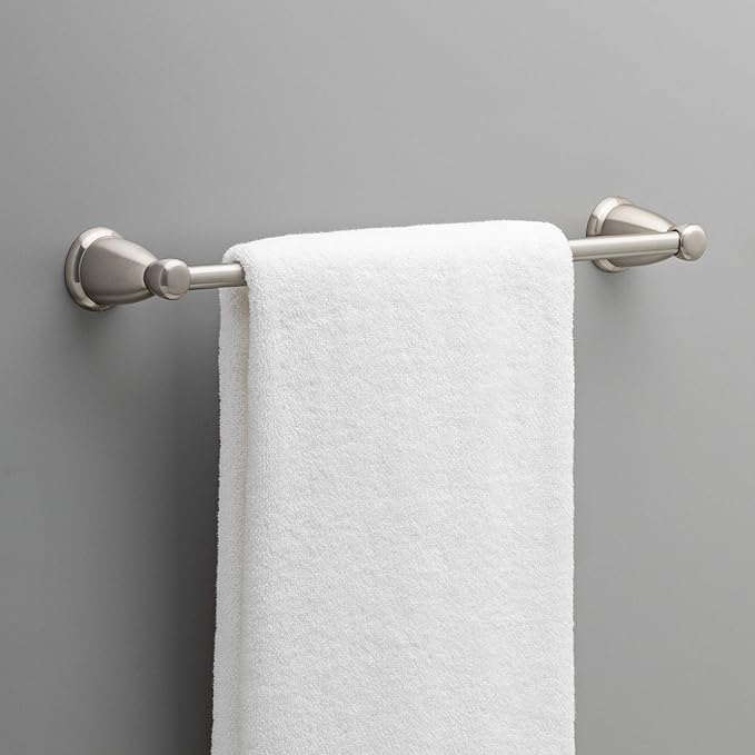 Franklin Brass Kinla 5-Piece Bathroom Set Satin Nickel 18" and 24" Towel Bar - Image 3