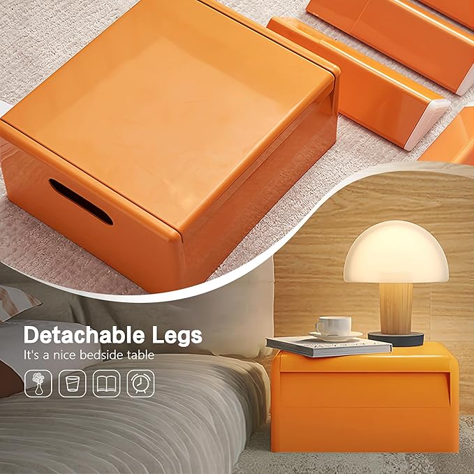 Nightstand Bedside with Storage Space, Dorm and Small Spaces, Easy Assembly - Image 7