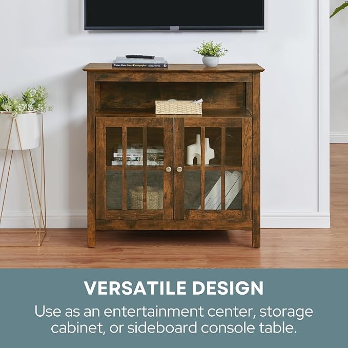 Convenience Concepts Big Sur Highboy Stand 36" Modern Entertainment Center - Image 7