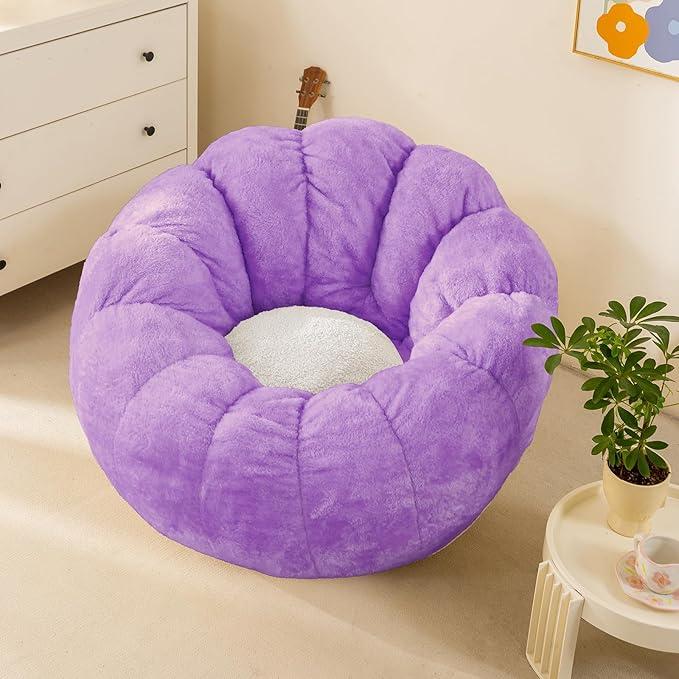 Pumpkin Bean Bag Sofa Chair for Adult, Beanbag Couch - Image 8