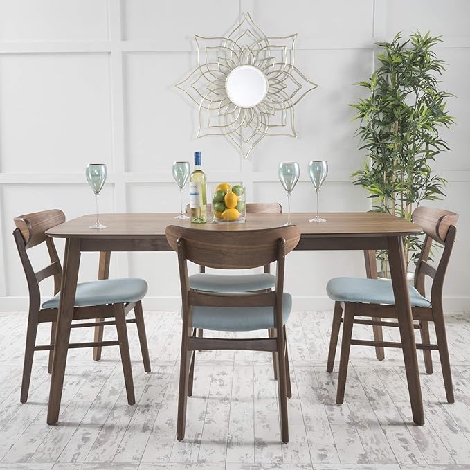 Christopher Knight Home Idalia 60" Rectangular Dining Set, 5-Pcs Set, Natural - Image 2