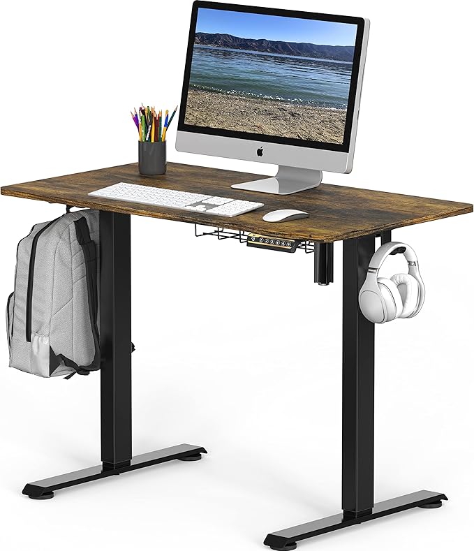 SHW 48-Inch Electric Height Adjustable Sit to Stand Desk - Image 3