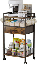 Small Coffee Bar Cart with Drawer Srorage, Coffee Bar Station Organizer Mug Cup by Dsmadn
