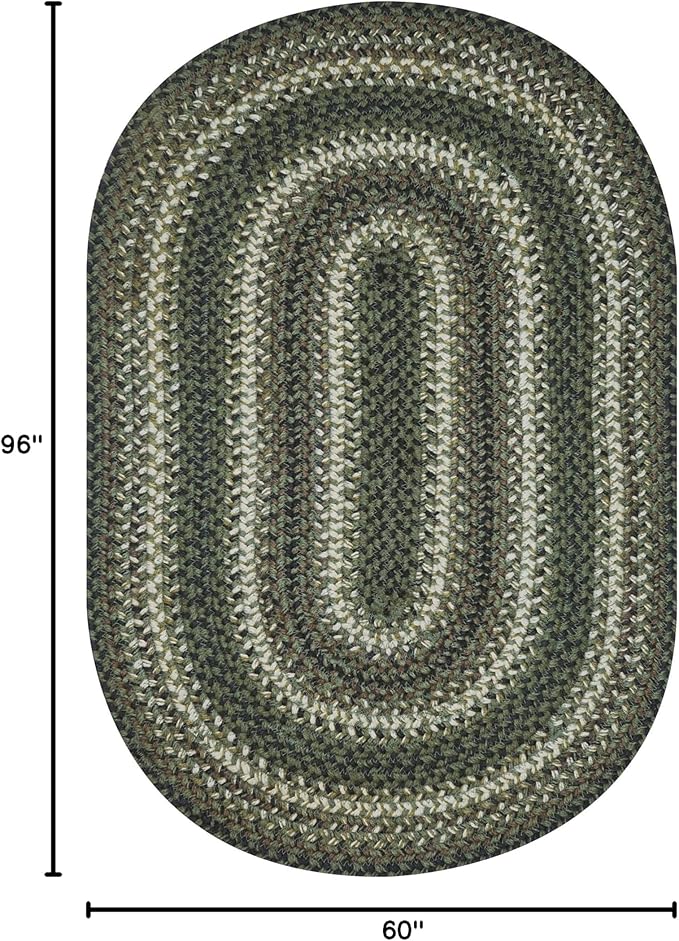 Homespice Pinecone Oval Braided Rug 5x8' - Image 2