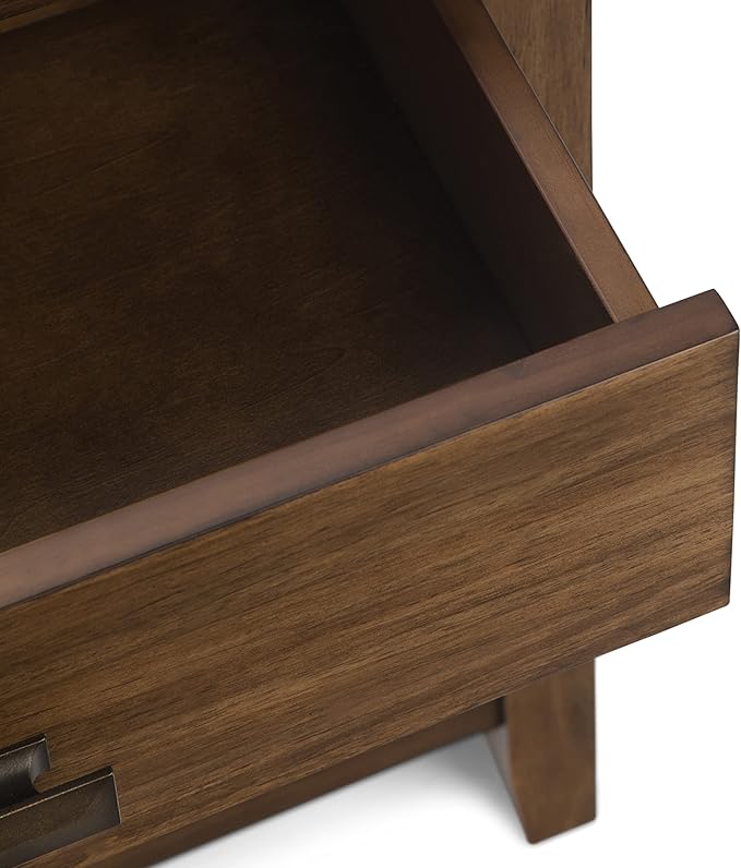 SIMPLIHOME Artisan SOLID WOOD 24 inch Wide Transitional Bedside Nightstand - Image 8