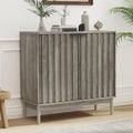 Fluted Cabinet with Storage, Small Buffet Cabinet Sideborad with Door, Kitchen by Otterease
