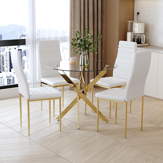 Round Tempered Glass Dining Table - Image 2