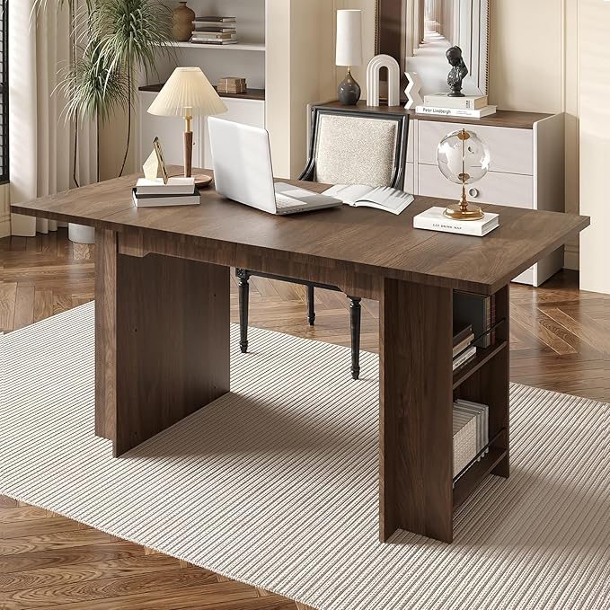 Garvee 63 Inch Dining Table for 2-4, Farmhouse Rectangular Kitchen Table - Image 5