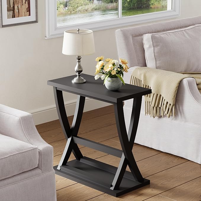 ChooChoo Black End Table, Narrow Side Table - Image 4