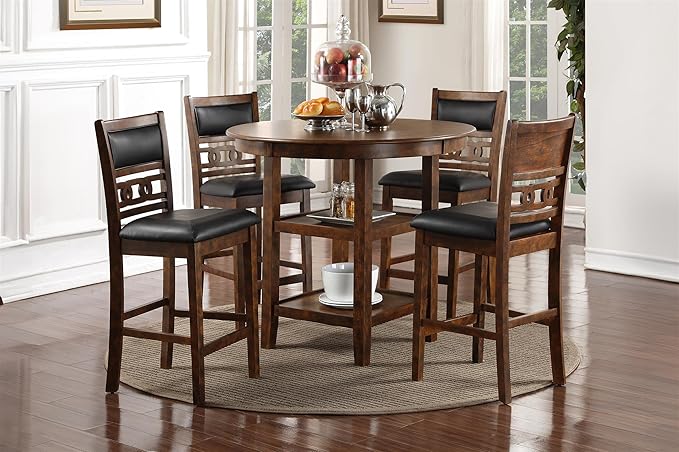 New Classic Furniture Gia 5-Piece Round Counter Height Set - Image 2