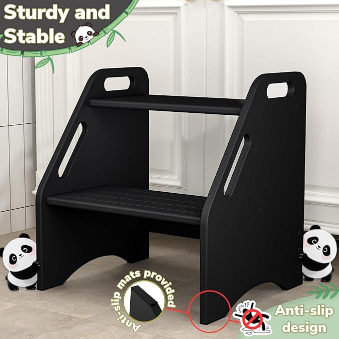 AMBIRD Wooden Step Stool, 15.75'' H Potty Training Toddler 300 lbs Capacity - Image 6