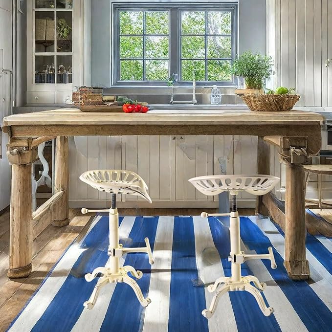Diwhy Rustic Industrial Farmhouse Tractor Seat Adjustable Height 21.65-27.56in - Image 9
