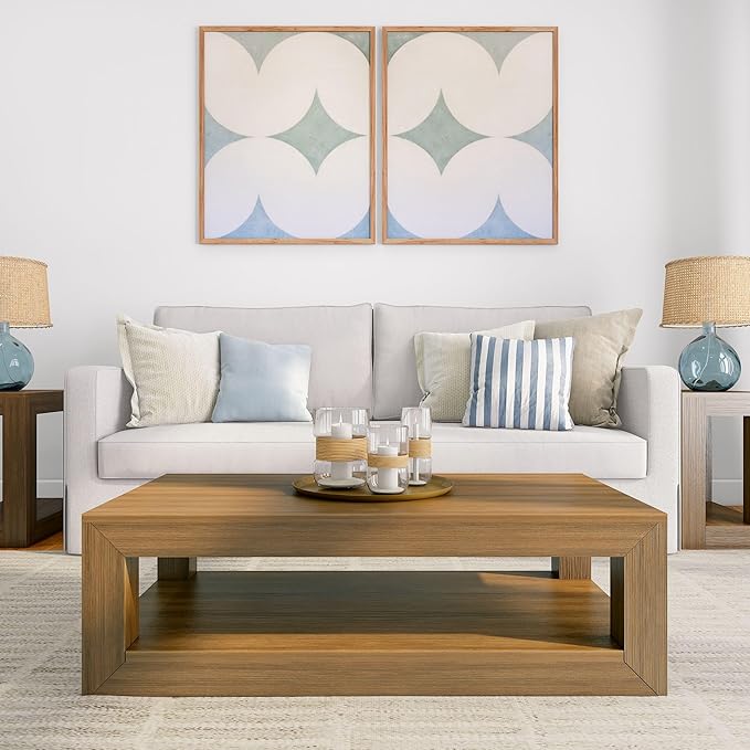 Plank+Beam 40" Modern Rectangular Coffee Table - Image 3