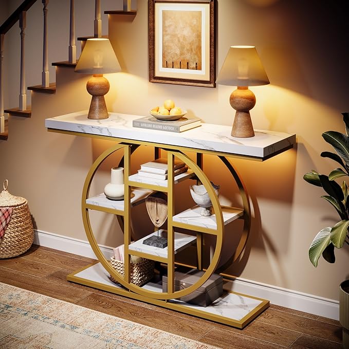 41" Console Table, 4-Tier Entryway Table - Image 4