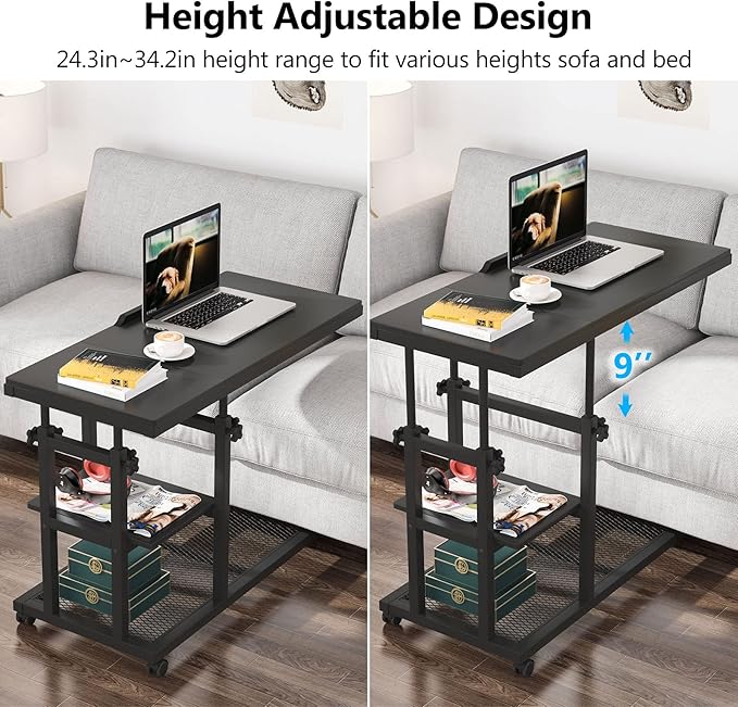 Tribesigns Height Adjustable C Table - Image 7