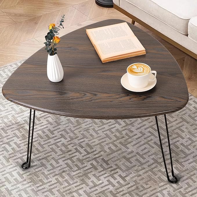 Folding Coffee Tables for Small Spaces Foldable Industrial Sofa Center Table - Image 2