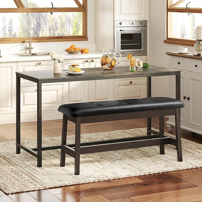 HOOBRO Dining Bench, Bamboo Dining Room Bench - Image 2
