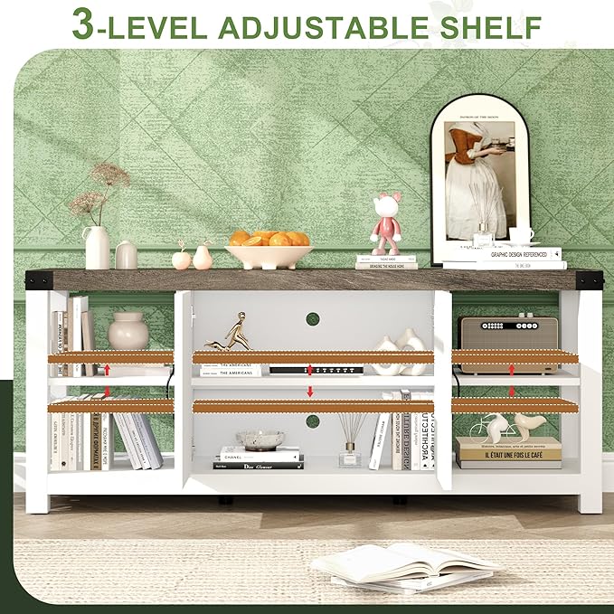 TV Stand for 65 Inch TV, 60 Inch Entertainment Center - Image 4