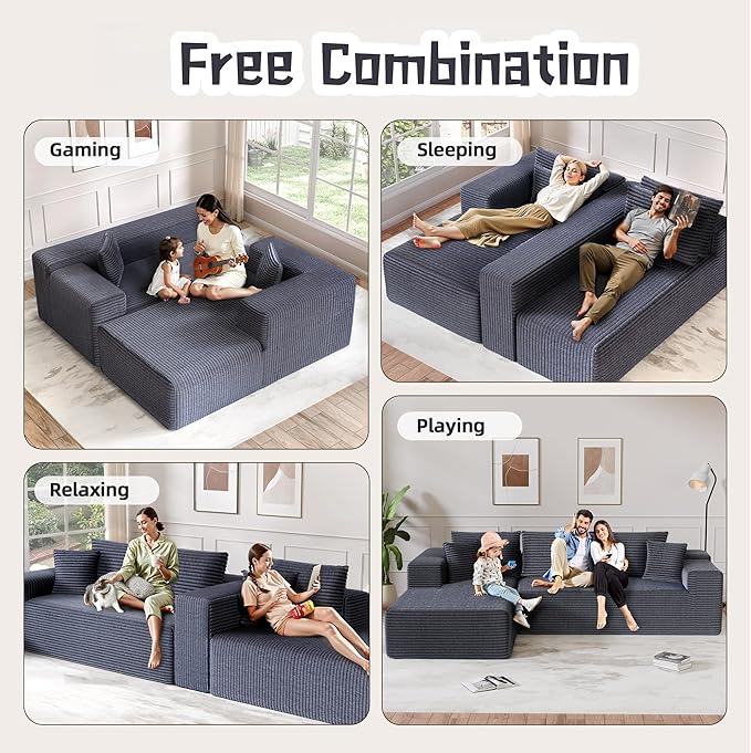 Cloud Sectional Couch, 104”L-Shape Large Oversized Sofa - Image 3