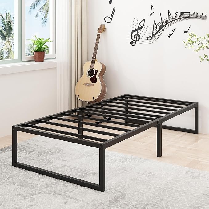 14 Inch Twin Bed Frames Heavy Duty Metal Twin Size Platform Bed Frame No Box - Image 5