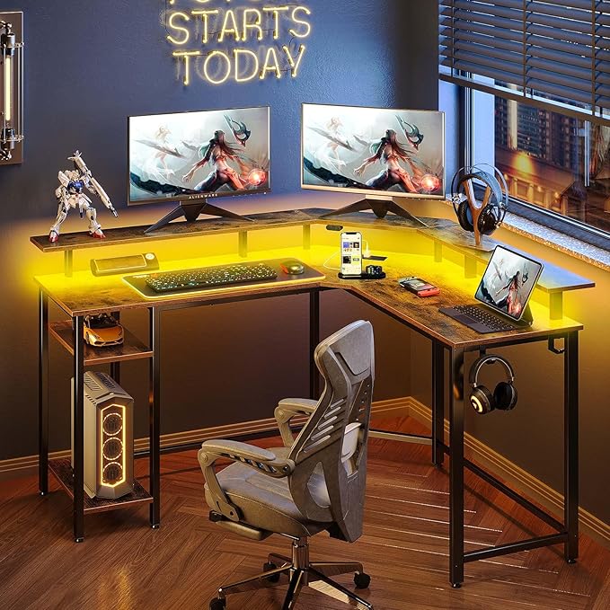 Rolanstar L Shaped Gaming Desk - Image 2