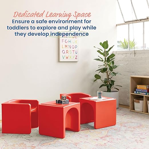 ECR4Kids Tri-Me Table and Cube Chair Set - Image 3