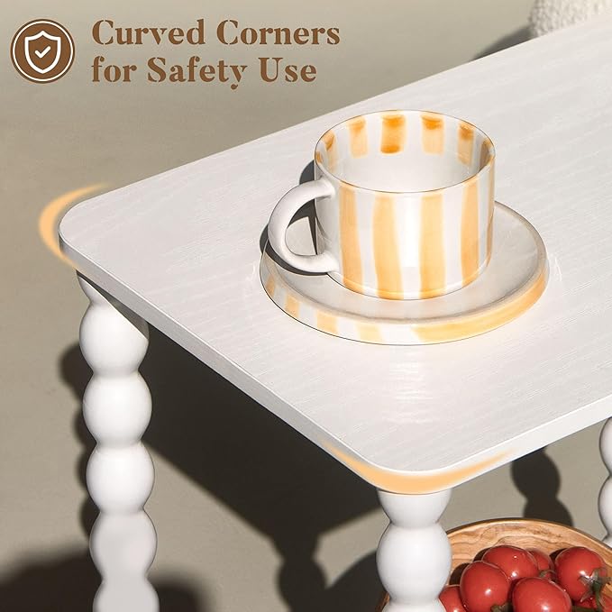 White End Table, Small Side Table - Image 7