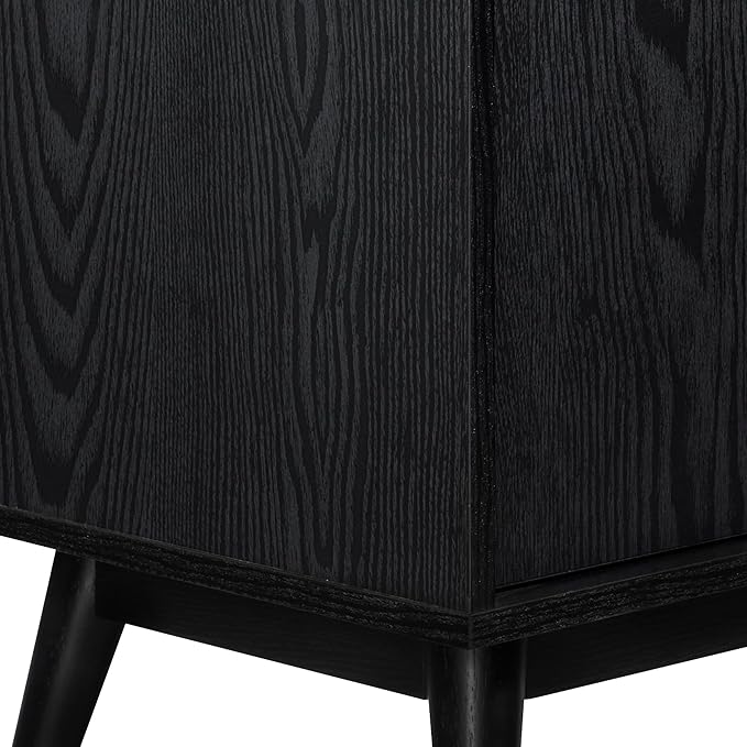 Sango Cortland 2-Door Accent Cabinet, Sleek Black Storage Cabinet - Image 7