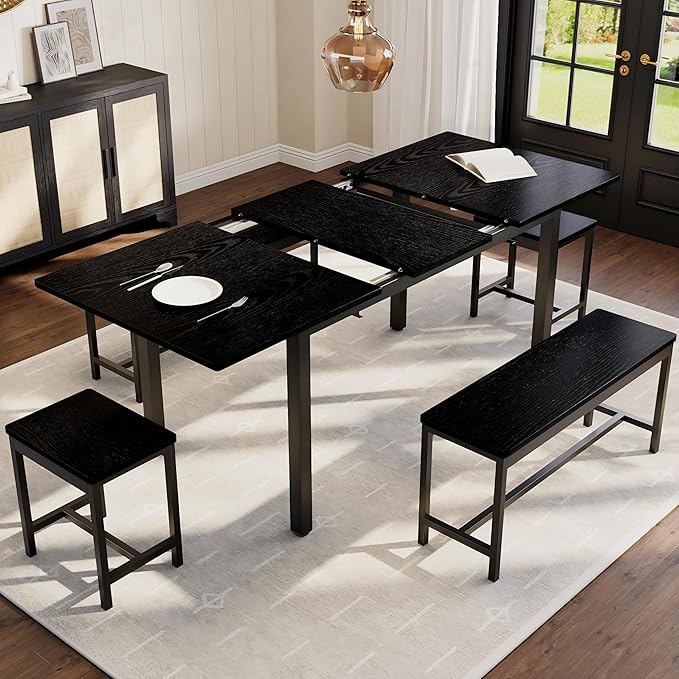 IDEALHOUSE 5-Piece Extendable Dining Table Set by IDEALHOUSE