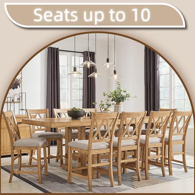 Signature Design by Ashley Havonplane Rustic Distressed Counter Height Dining - Image 9