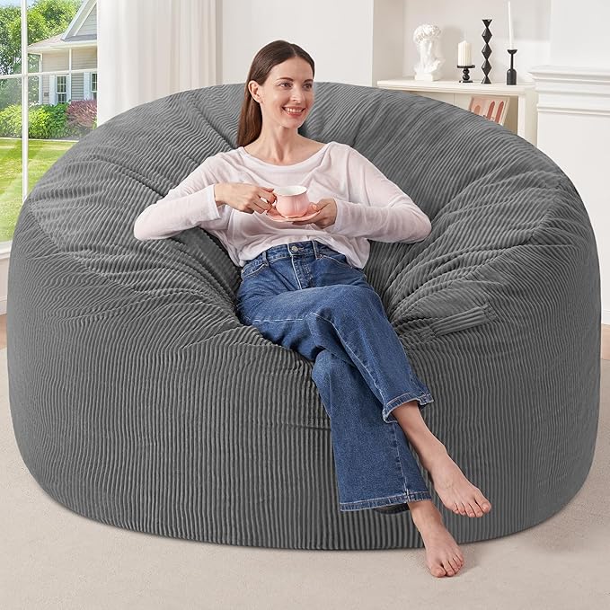 HABUTWAY 6FT Bean Bag Chair, Giant Bean Bag Chairs by HABUTWAYMakeYourLifeComfortable