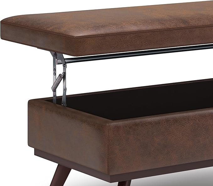 SIMPLIHOME Owen 42 inch Wide Mid Century Modern Rectangle Lift Top Large Coffee - Image 7
