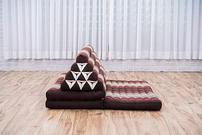 Leewadee 3-Fold Mat XXL with Triangle Cushion – Firm TV Pillow, Foldable - Image 7