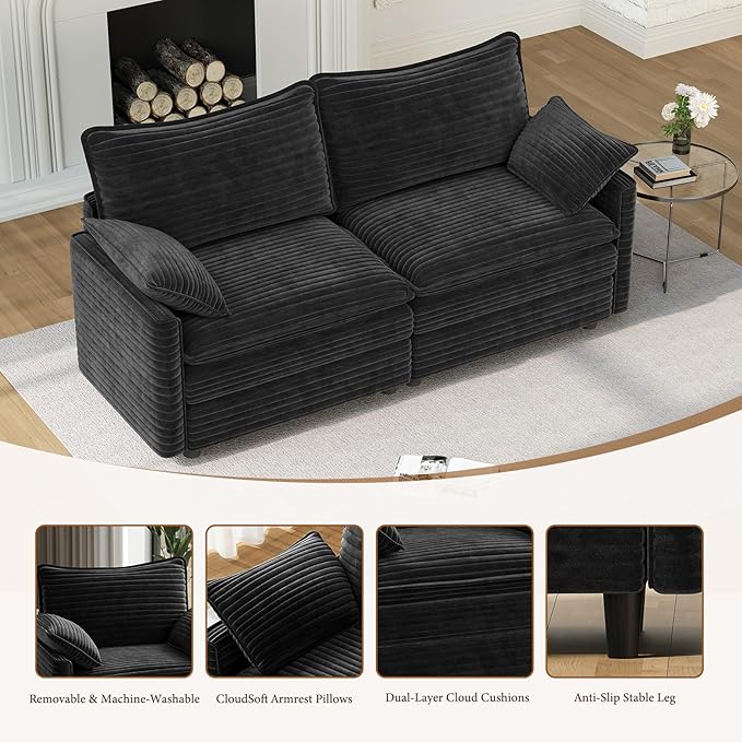 Vesgantti 74" Loveseat Sofa for Living Room, Comfy Cloud Couch Deep Seat - Image 5