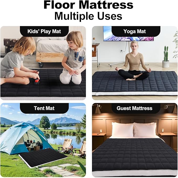 Tiita Japanese Floor Mattress, 4” Thicken Futon Mattress - Image 4
