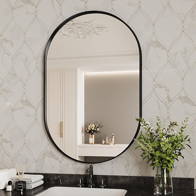Suidia 26" x 38" Bathroom Mirror, Bathroom Vanity Mirror Metal Framed, - Image 2