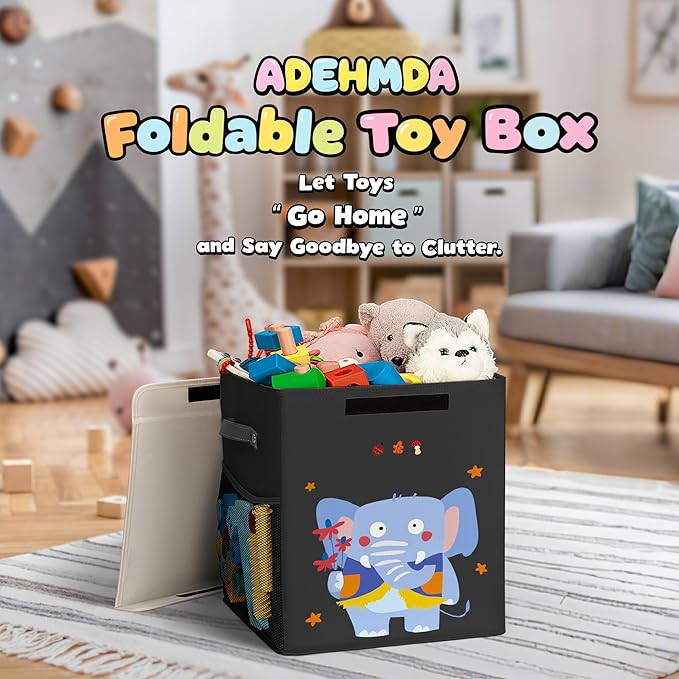 40L Large Toy Storage Box with Lid, Large Toy Box Chest - Image 4