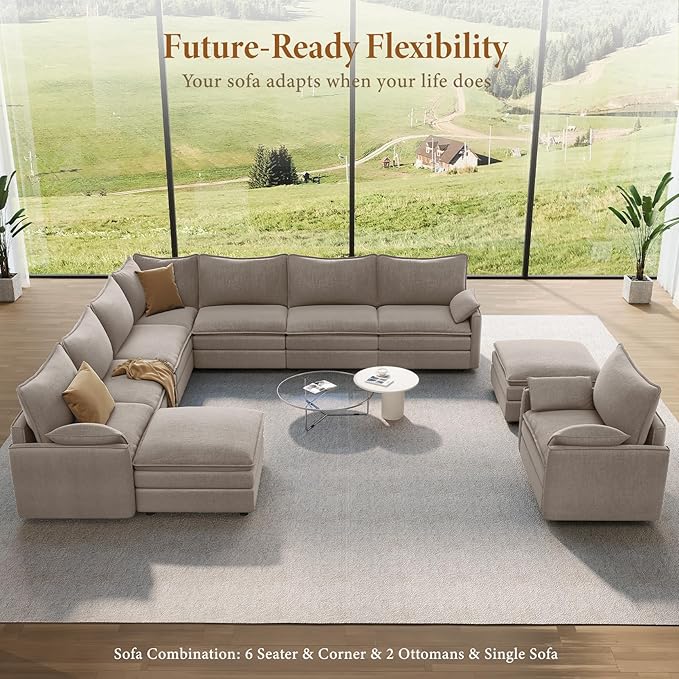 Vesgantti Large Modular Sectional Sofa, Big Comfy Cloud Couch - Image 8