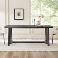 Walker Edison Modern Farmhouse Rustic Solid Oak Wood Rectanglular Dining Table by WalkerEdison