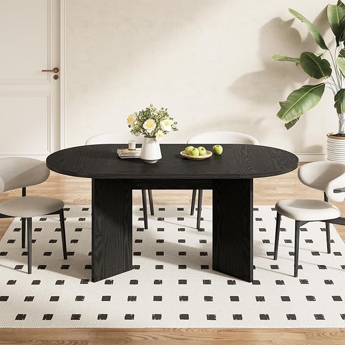 LITTLE TREE 63" Rustic Oval Dining Table - Image 4
