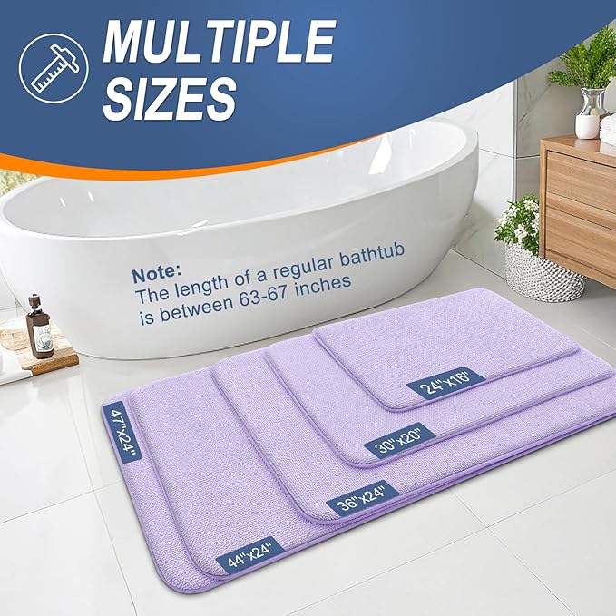OLANLY Thick Memory Foam Bath Mat Rug 30x20, Extra Soft Absorbent Bathroom Rug - Image 5
