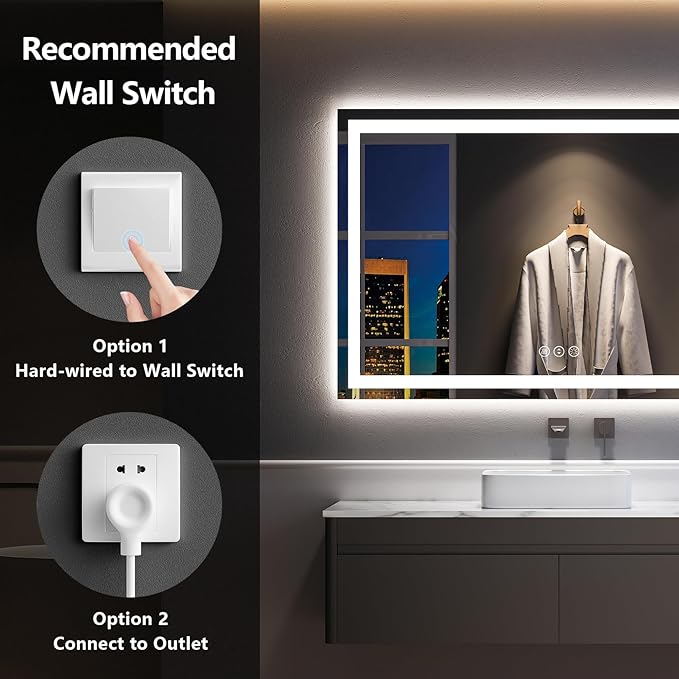 60x40 Inch LED Bathroom Mirror - Image 7