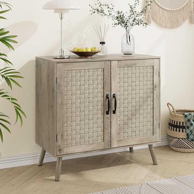 Farmhouse Sideboard Cabinet, Buffet Storage Cabinet by SmartFENDEE