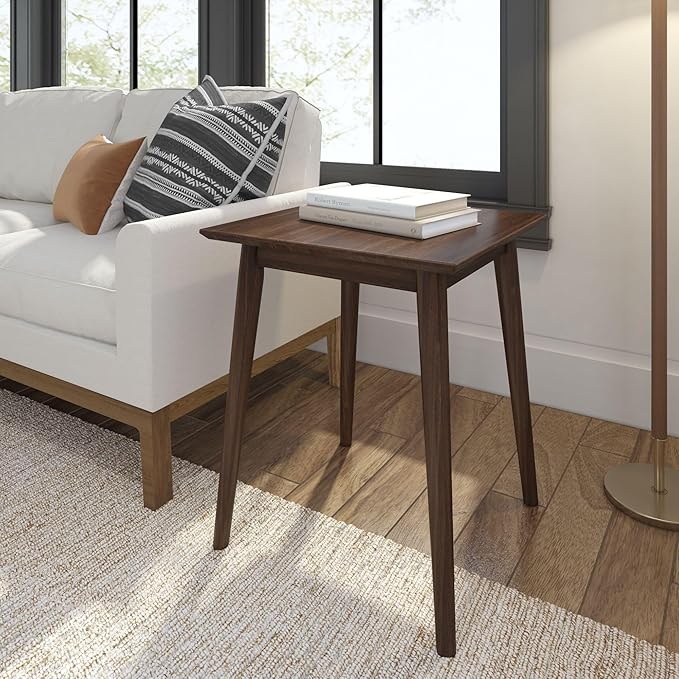 Plank+Beam Mid Century Modern Square Side Table, Couch Side Table, Small End by PlankBeam