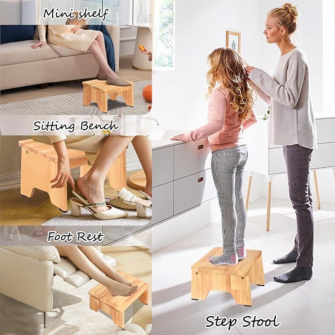 One Step Stool for Adults Seniors, Bed Steps for High Beds, Bedside Support - Image 5