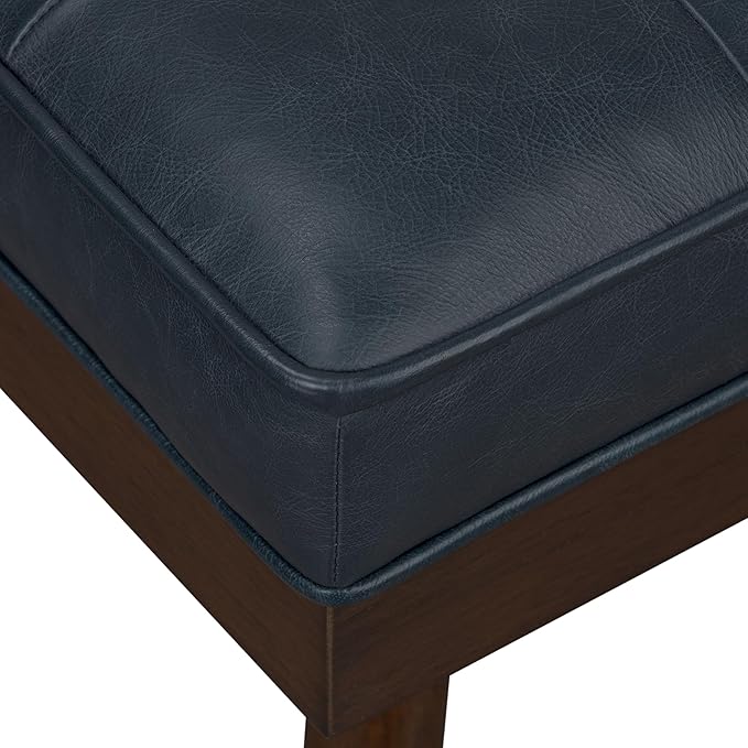 POLY & BARK 55" Tufted Leather Bed Bench - Image 6